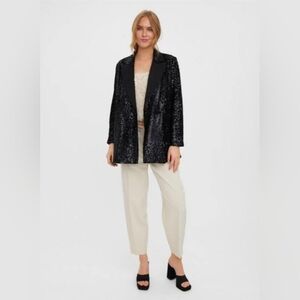 Vero Moda Merle Oversized Sequined Blazer